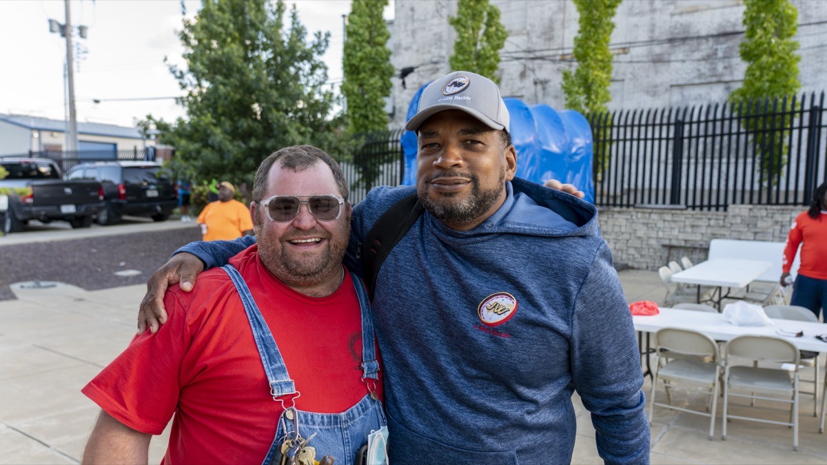 Co-founder Leon Arties with Tony Scarpace